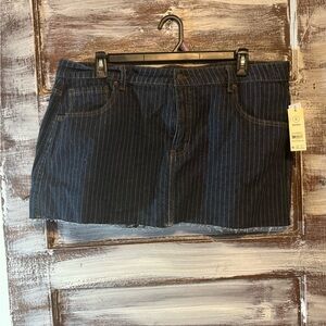 🆕 No Boundaries Blue Pinstripe Midi Skirt